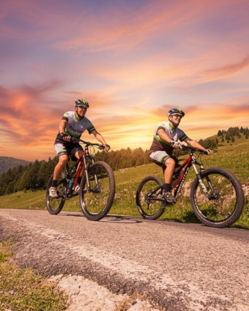 Venerdi in bici al tramonto partendo dal Garden Relais